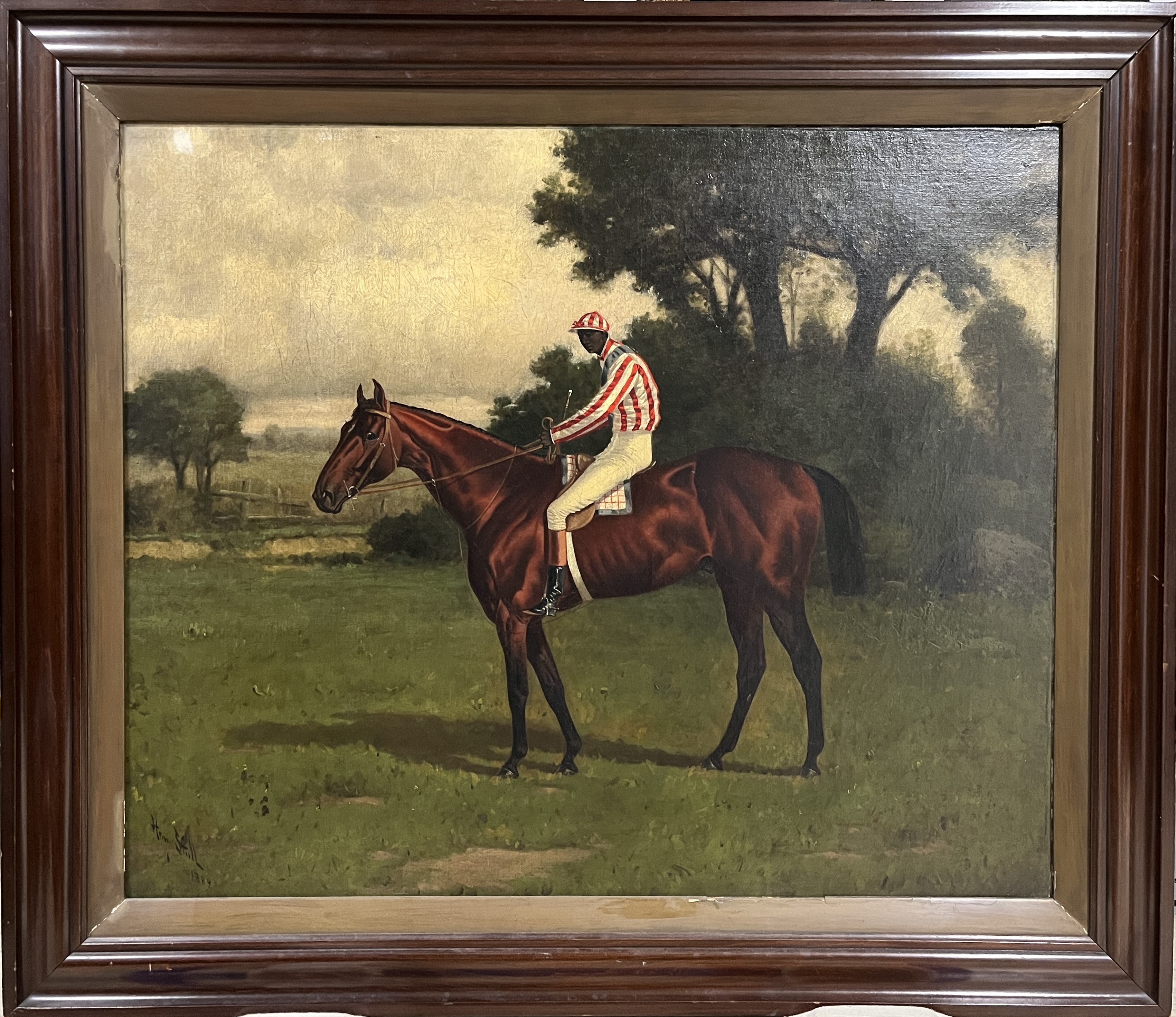 Horse with Jockey, 1889, by Henry Stull, National Museum of Racing and Hall of Fame, Mrs. Marion duPont Scott, 1985.1.5