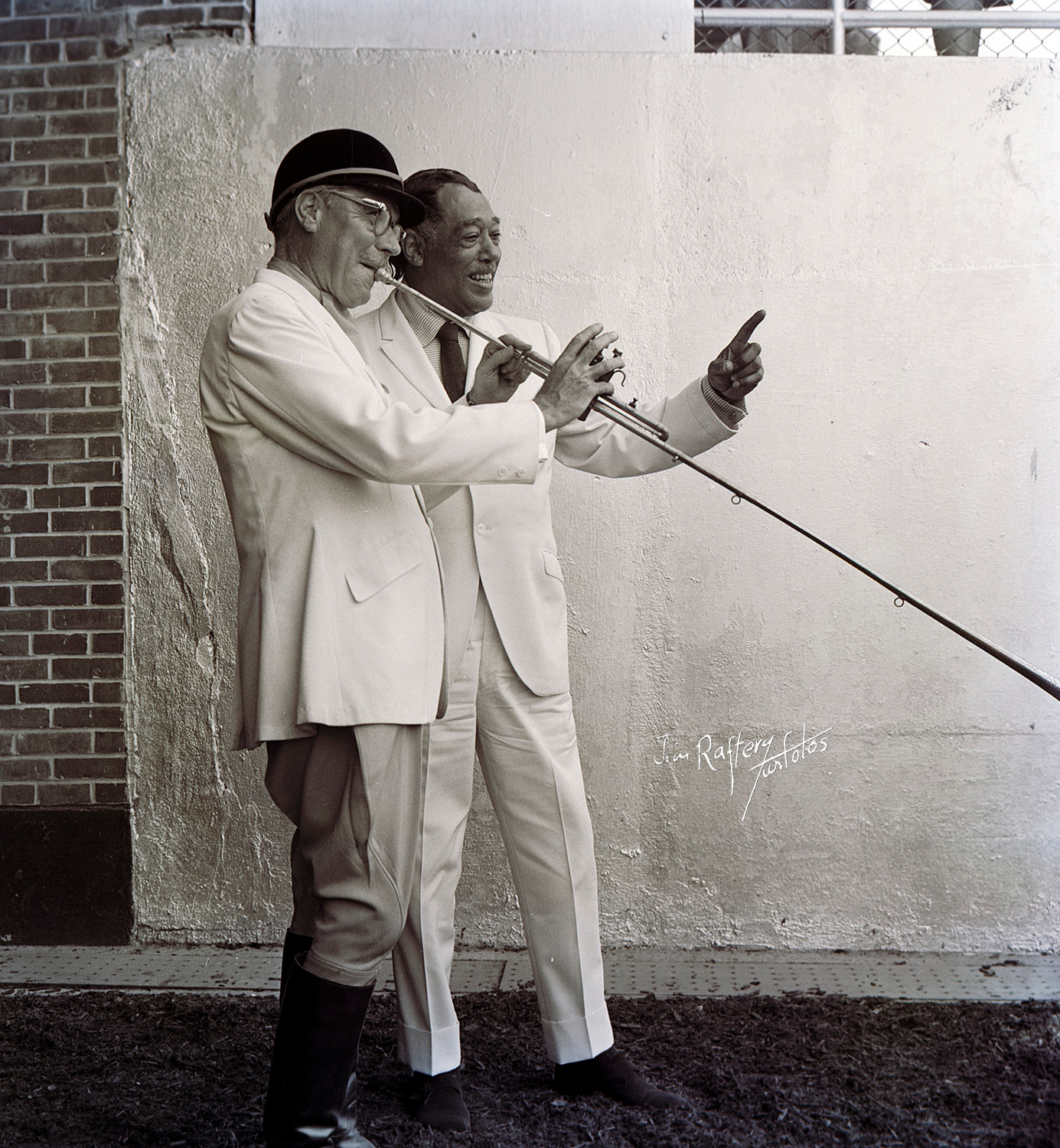 Duke Ellington and the track bugler, Monmouth Park (Jim Raftery Turfotos)