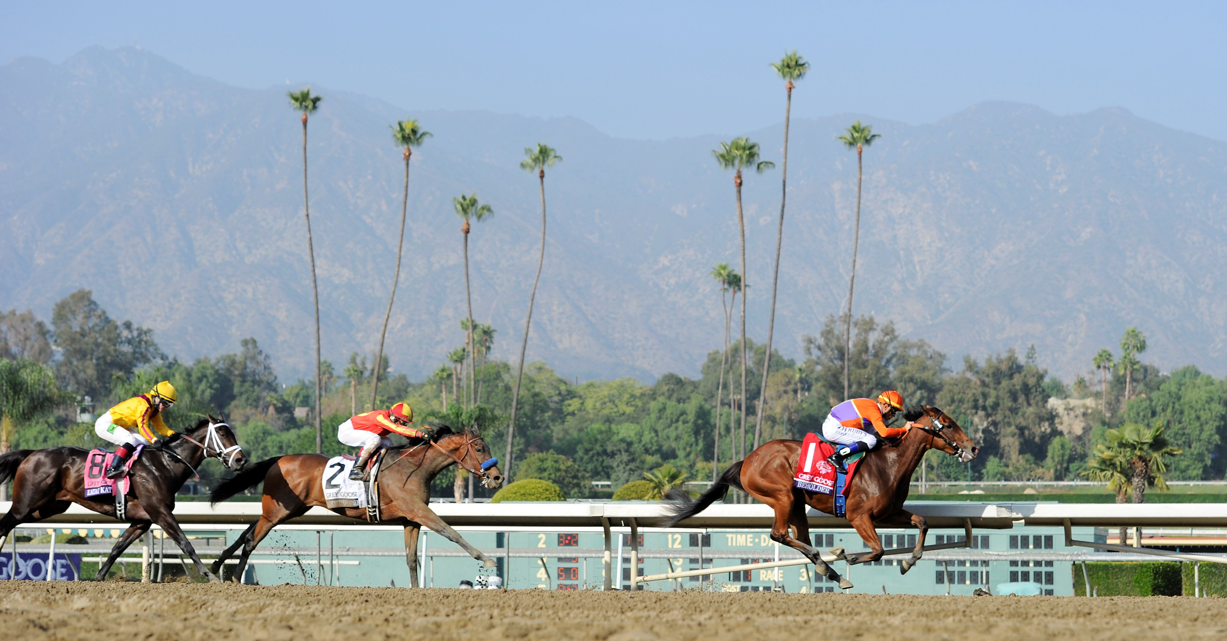 Beholder, Garrett Gomez up, winning the 2012 Breeders' Cup Juvenile at Santa Anita (Breeders' Cup/Eclipse Sportswire)