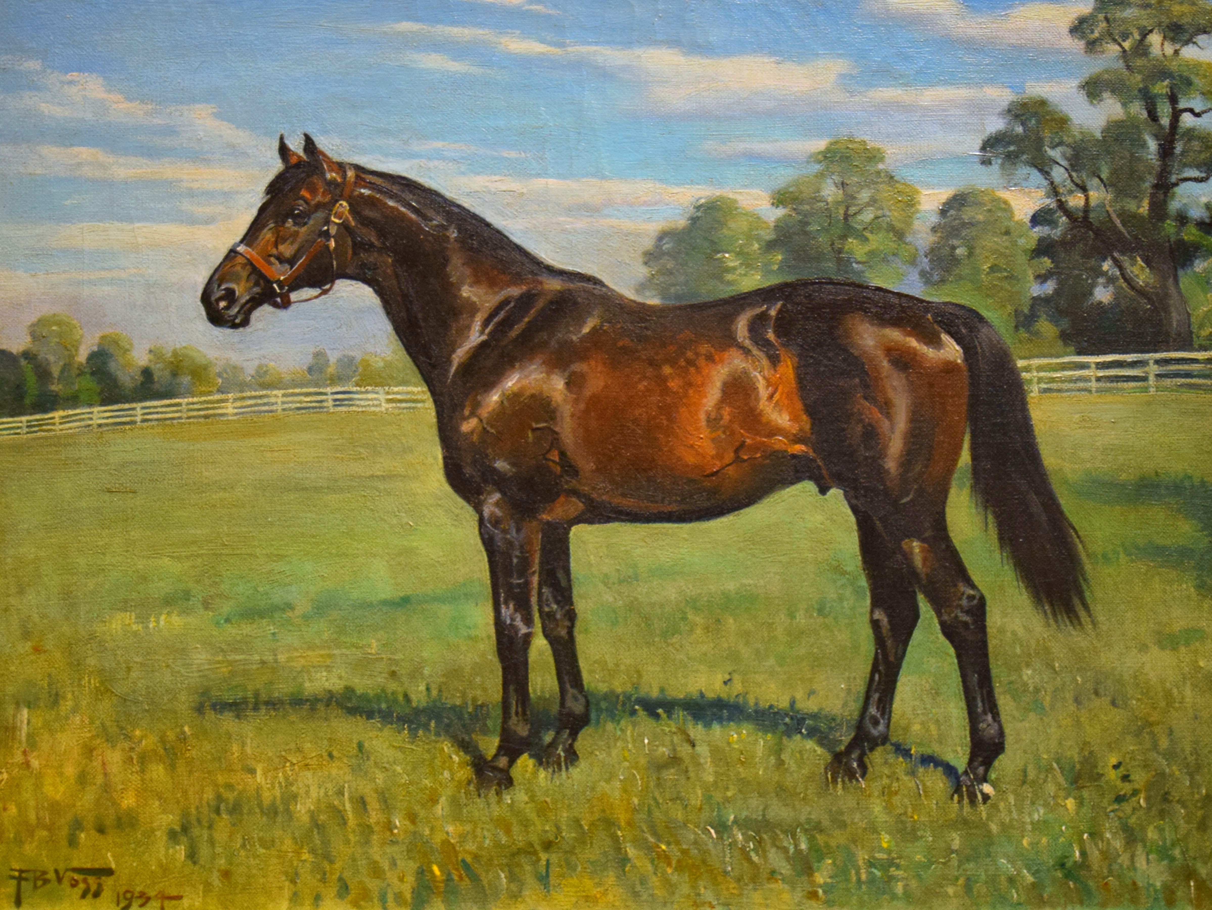 Painting of Blue Larkspur by Franklin Brooke Voss, 1934 (Museum Collection)