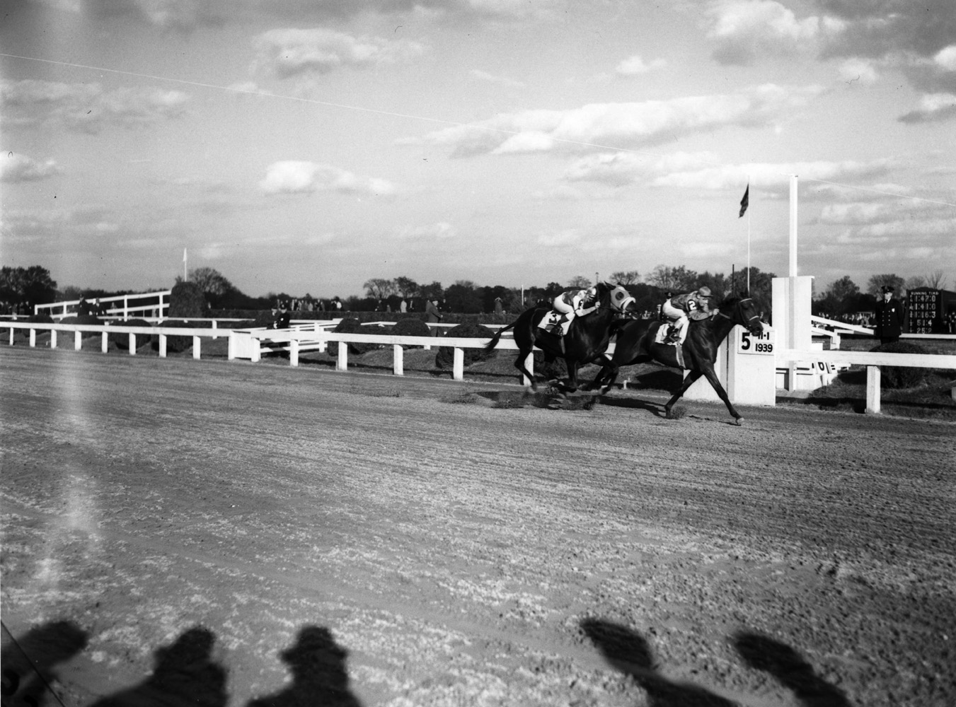 Challedon (Eddie Arcaro up) winning the 1939 Pimlico Special (Keeneland Library Morgan Collection/Museum Collection)