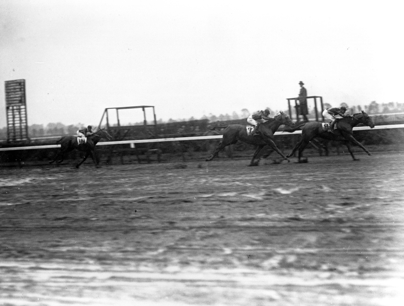 Crusader (Albert Johnson up) winning the 1926 Belmont Stakes at Belmont Park (Keeneland Library Cook Collection/Museum Collection)