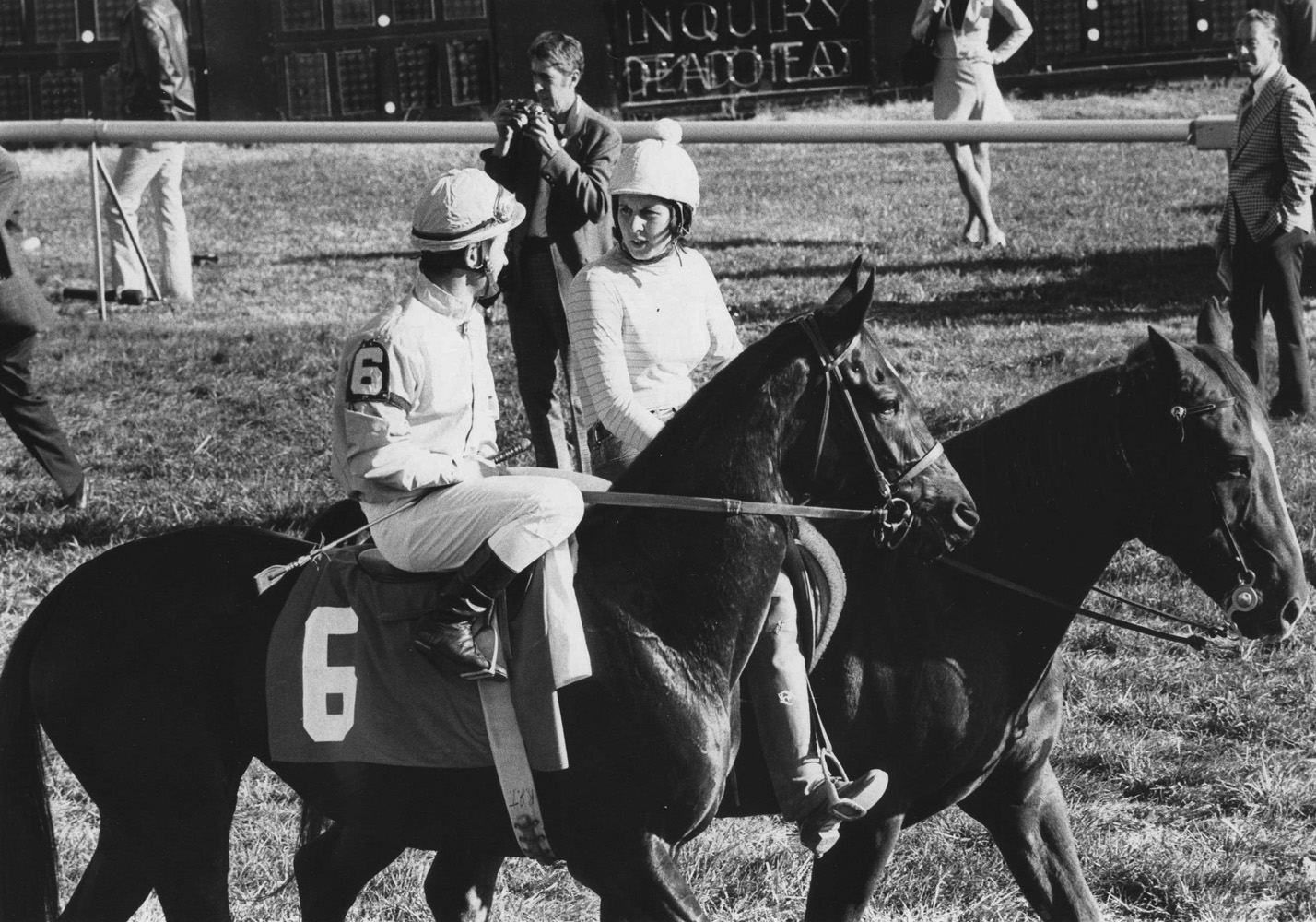 Desert Vixen (Ron Turcotte up) before the 1974 Washington, D.C. International at Laurel Park (Ray Woolfe, Jr./Museum Collection)