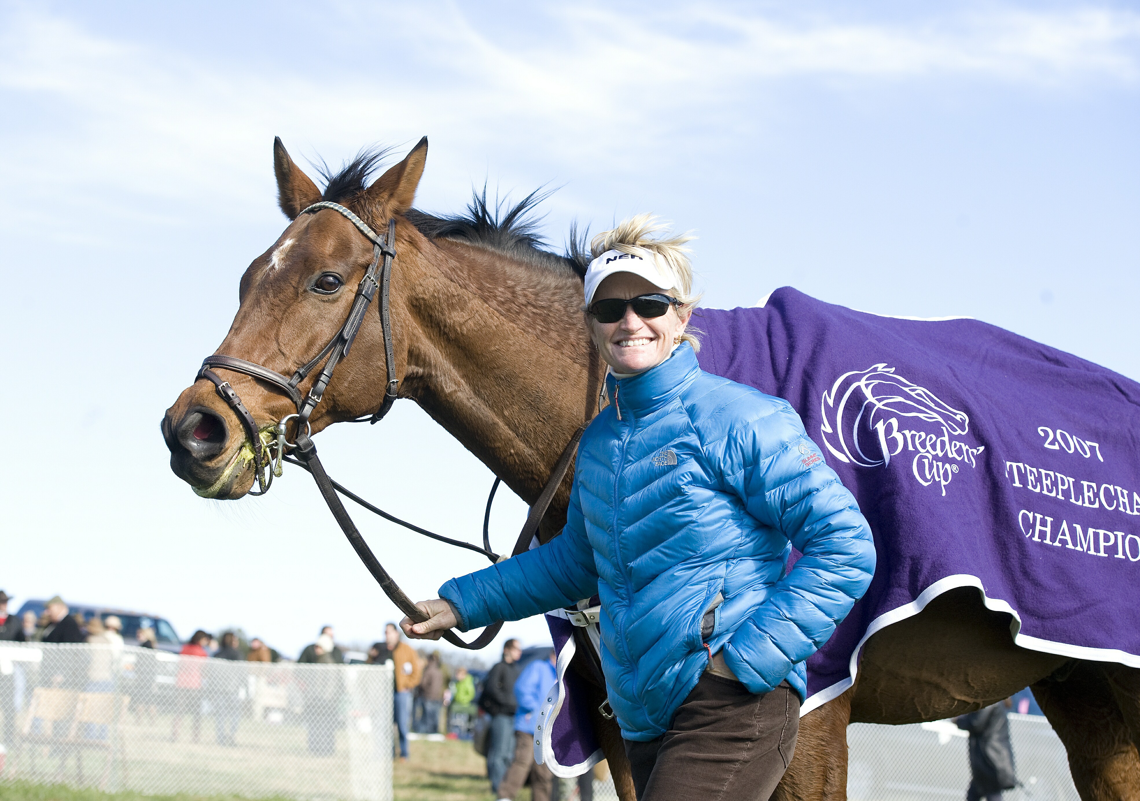 McDynamo and trainer Sanna Hendricks at the 2010 Pennsylvania Hunt Cup (Tod Marks)