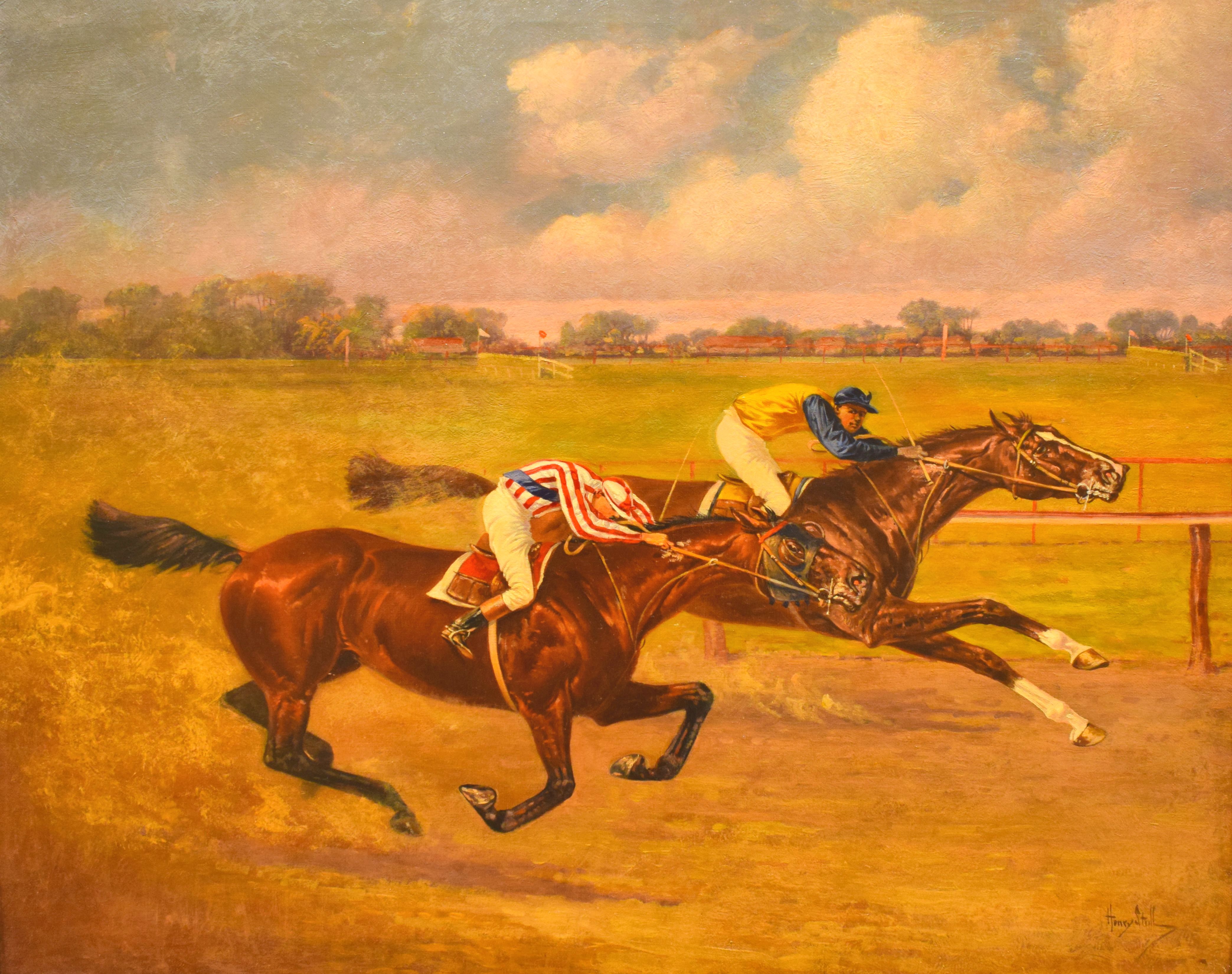 Salvator, on inside, vs. Tenny in "The Great $10,000 Match Race" painting by Henry Stull, 1890 (Museum Collection)