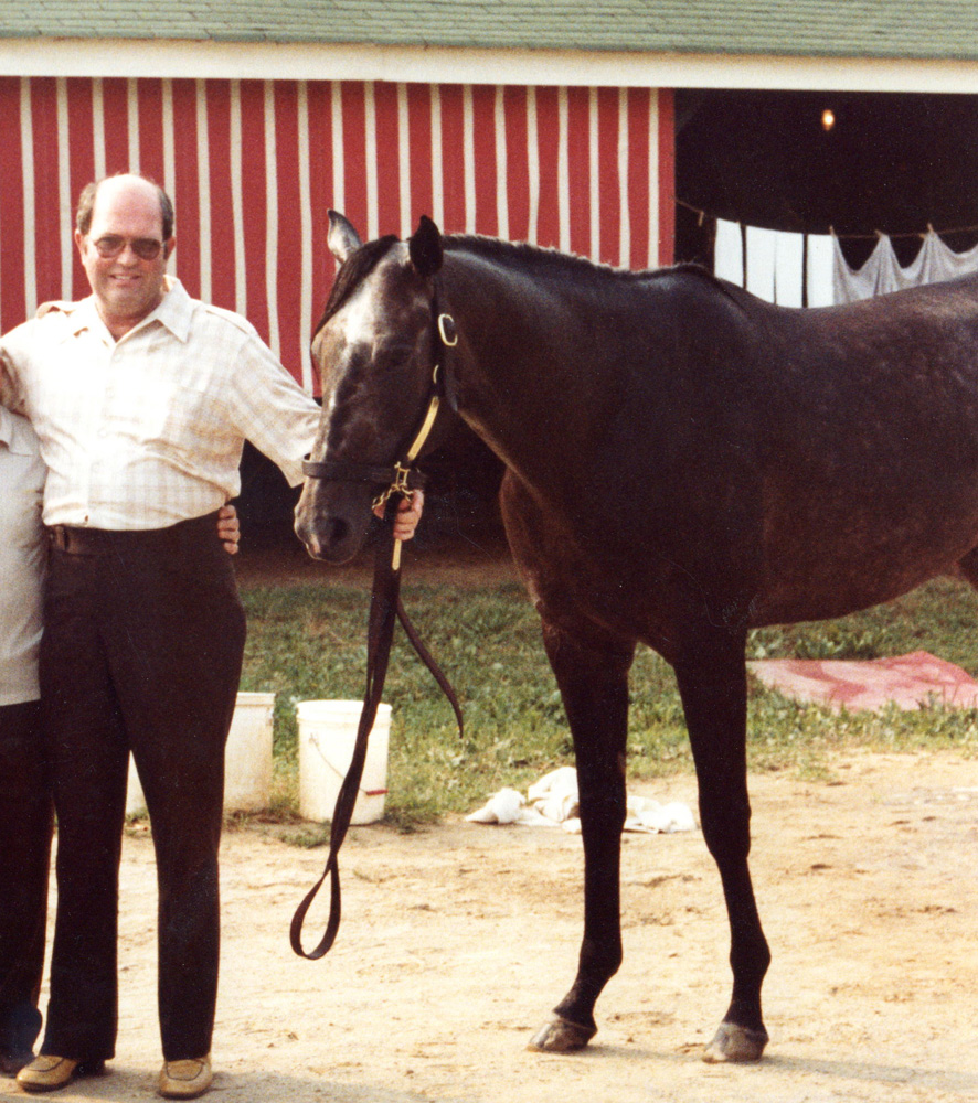 Spectacular Bid with trainer Grover Bud Delp (Mary Beth (LaBelle) Printsky)