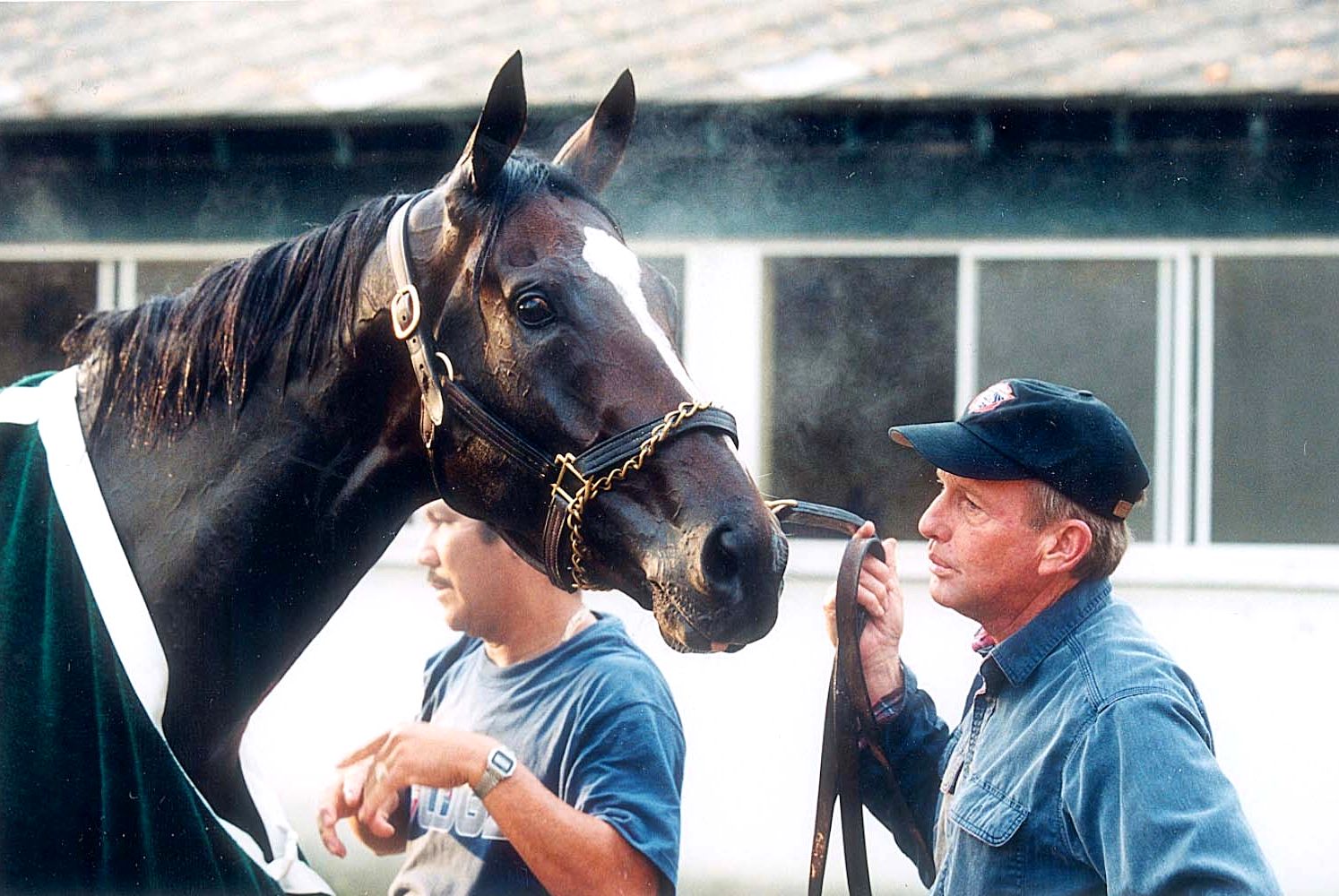 Tiznow and trainer Jay Robbins (Barbara D. Livingston)