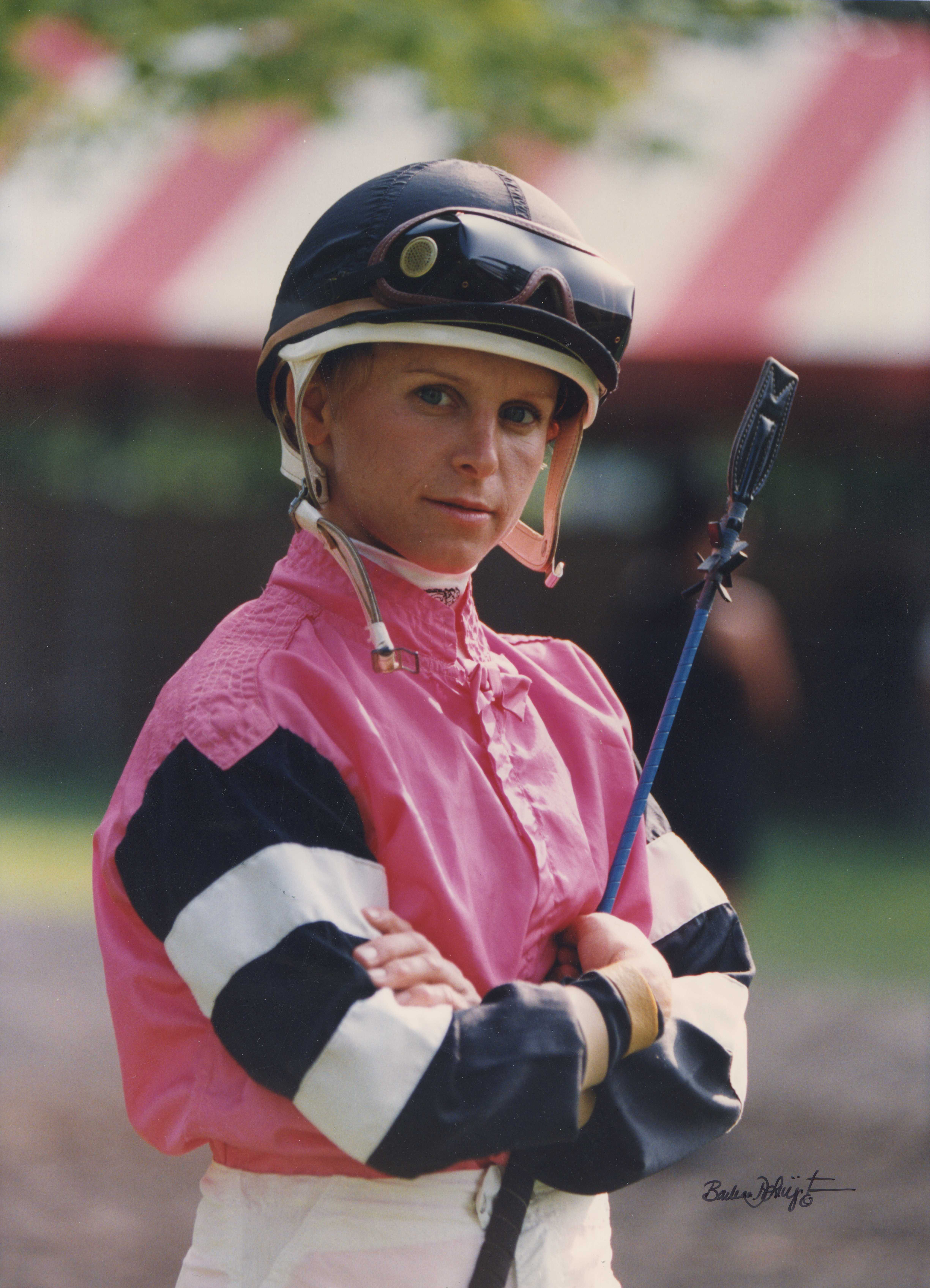 Julie Krone at Saratoga in August 1994 (Barbara D. Livingston)