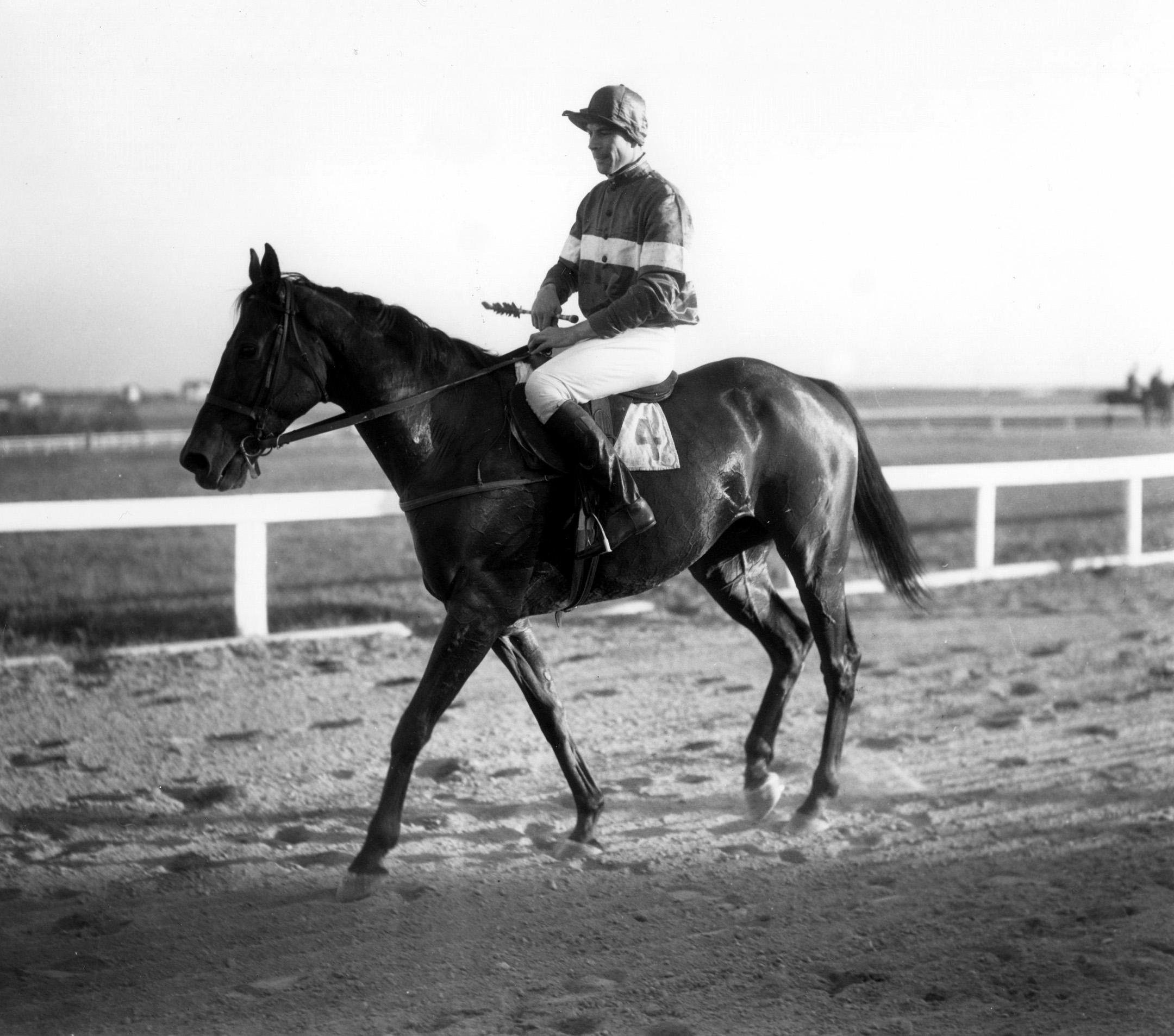 Carroll Bassett on Fairy Love for the Master's Plate Race at the Huntington Valley Hunt Races (Keeneland Library Morgan Collection/Museum Collection)