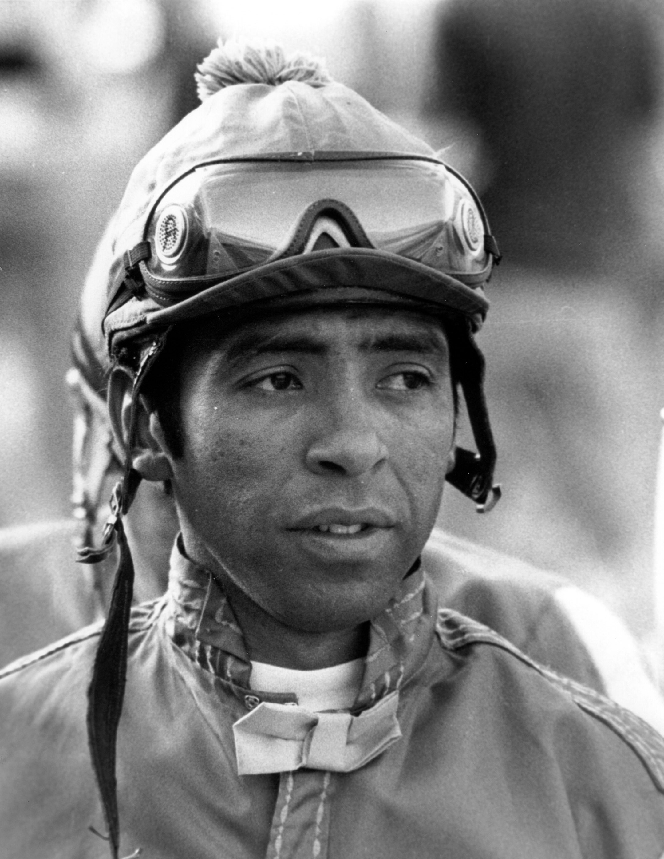 Angel Cordero, Jr. at Santa Anita Park, March 1979 (Bill Mochon/Museum Collection)