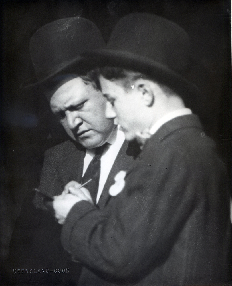 Trainer Fred Burlew and Frank O'Neill (Keeneland Library Cook Collection/Museum Collection)