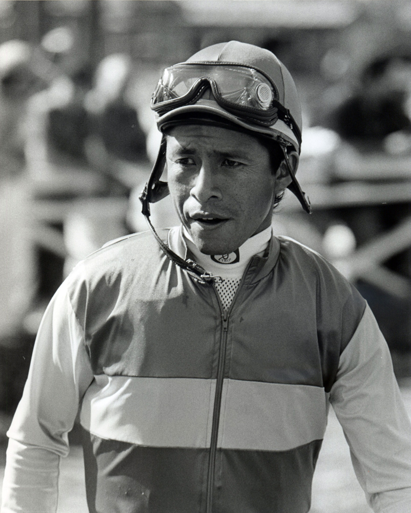 Edgar Prado at Santa Anita, 2007 (Bill Mochon/Museum Collection)