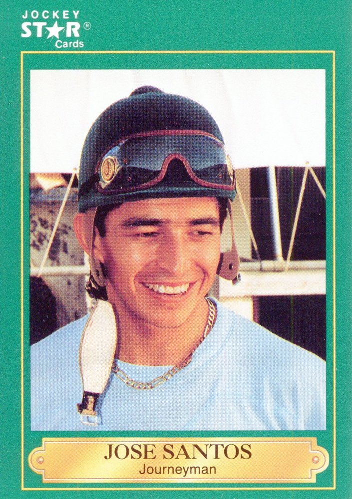 Jockey Star Card for Jose Santos (Photo by Shigeki Kikkawa) (Museum Collection)