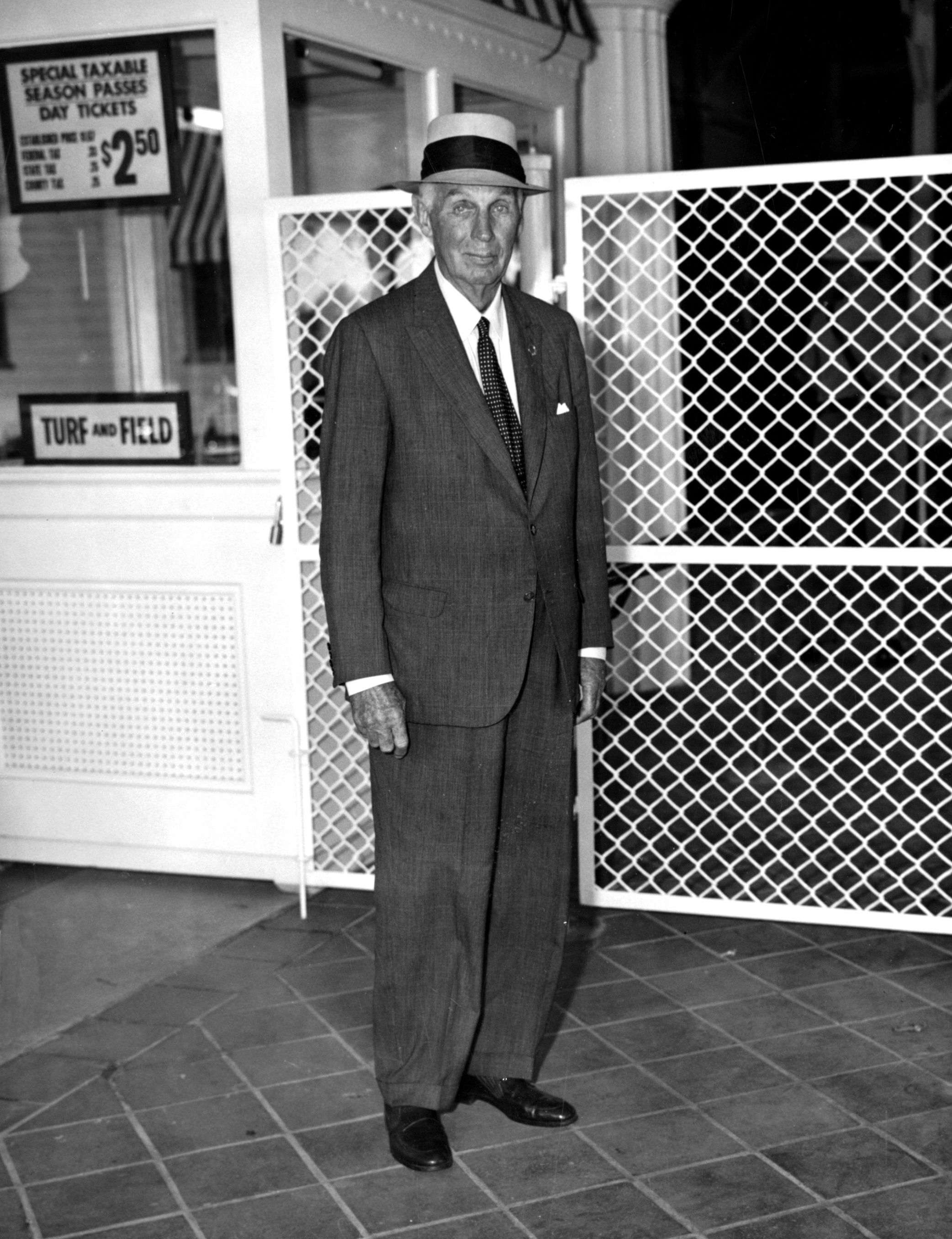 George D. Widener Jr. at Saratoga, 1967 (Keeneland Library Morgan Collection)