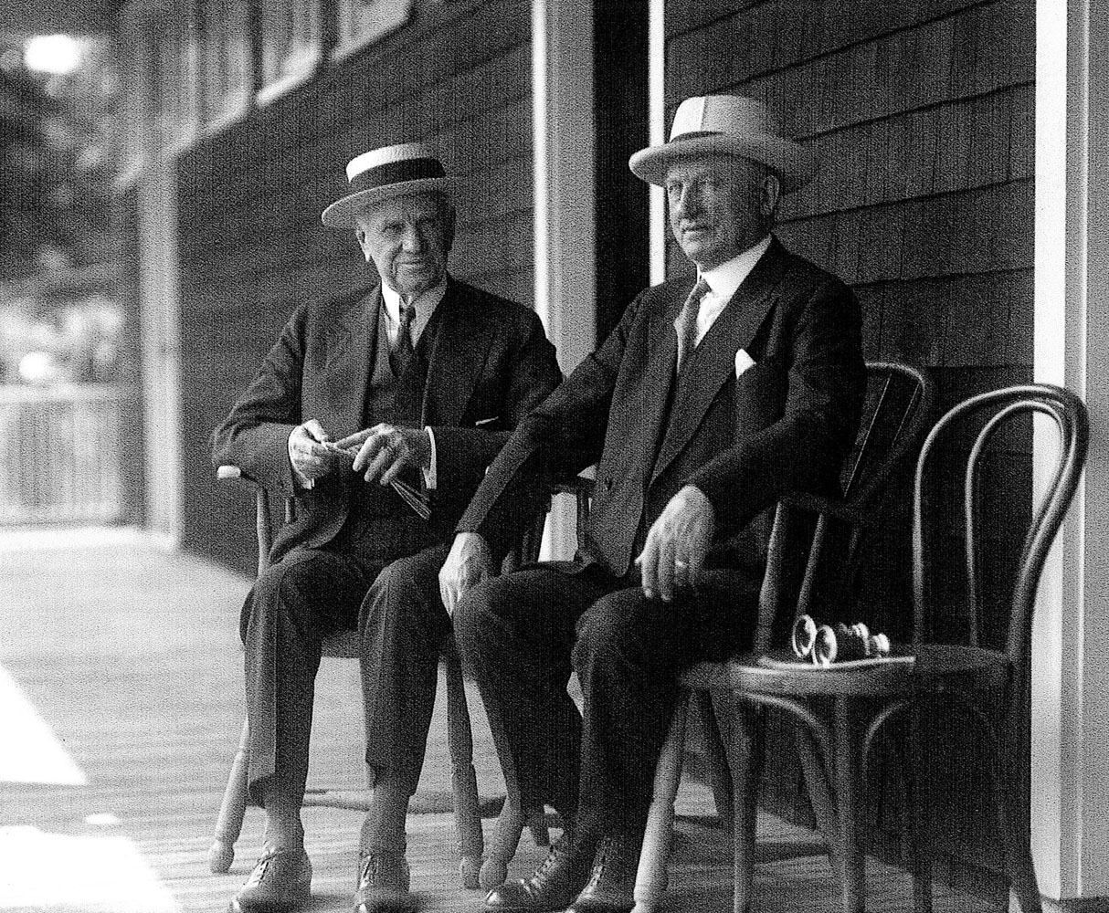 E. R. Bradley (left) with James Butler (right) (Keeneland Library Cook Collection)