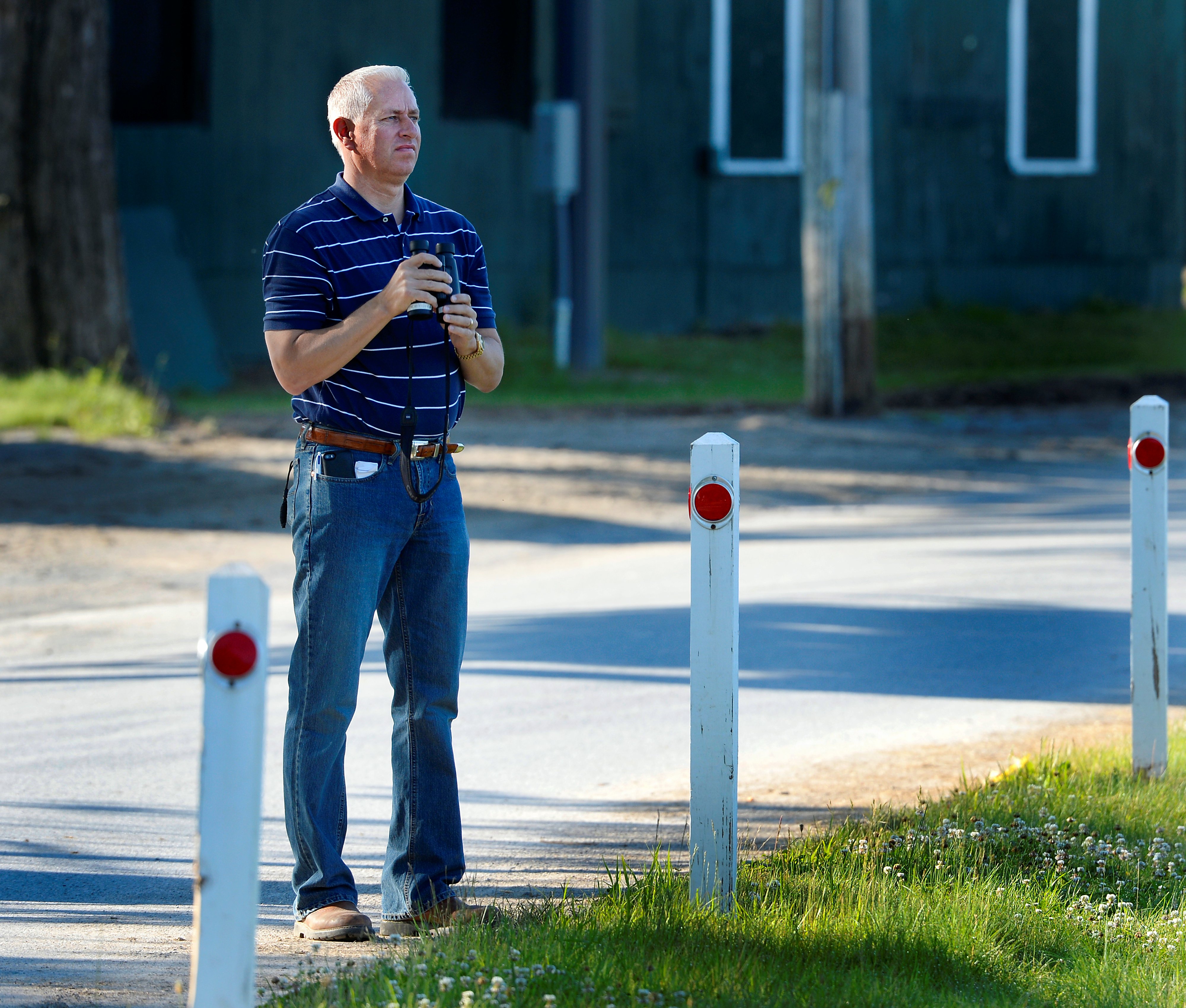 Todd Pletcher at Saratoga Race Course, 2016 (Skip Dickstein)