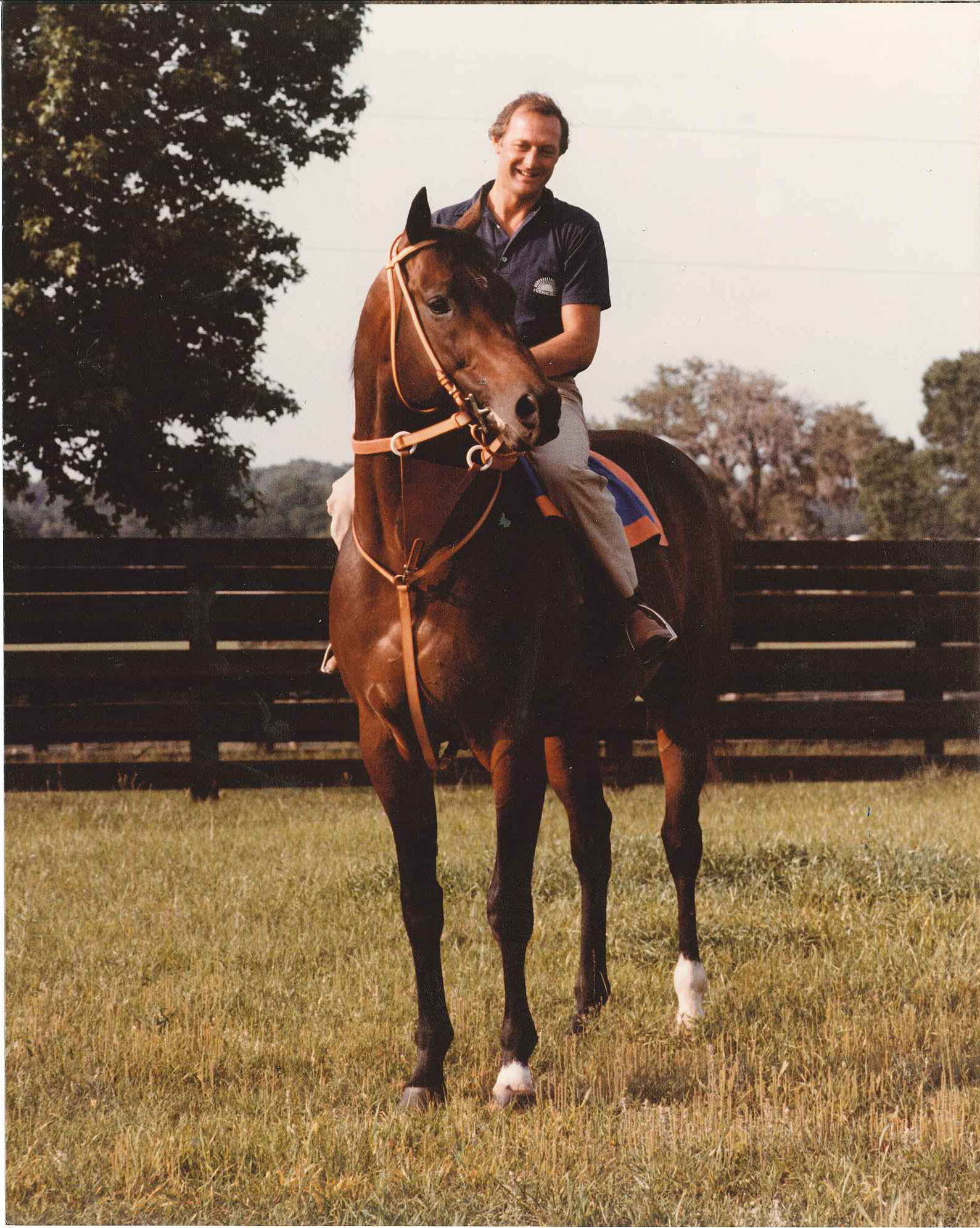 Roger Attfield on horseback (Woodbine Photo)