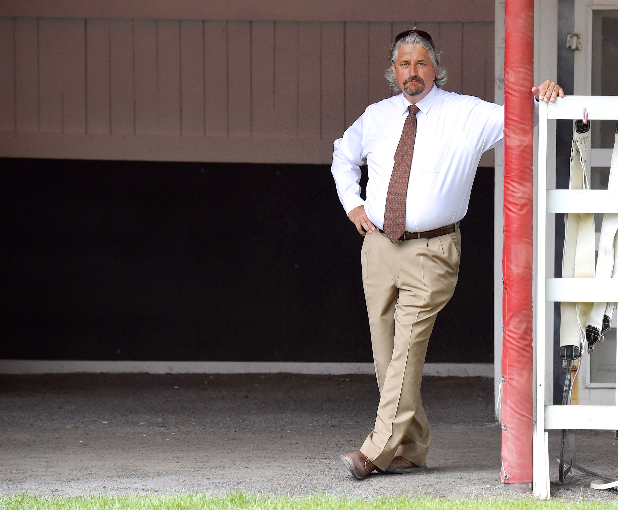 Steve Asmussen at Saratoga (Bob Mayberger)