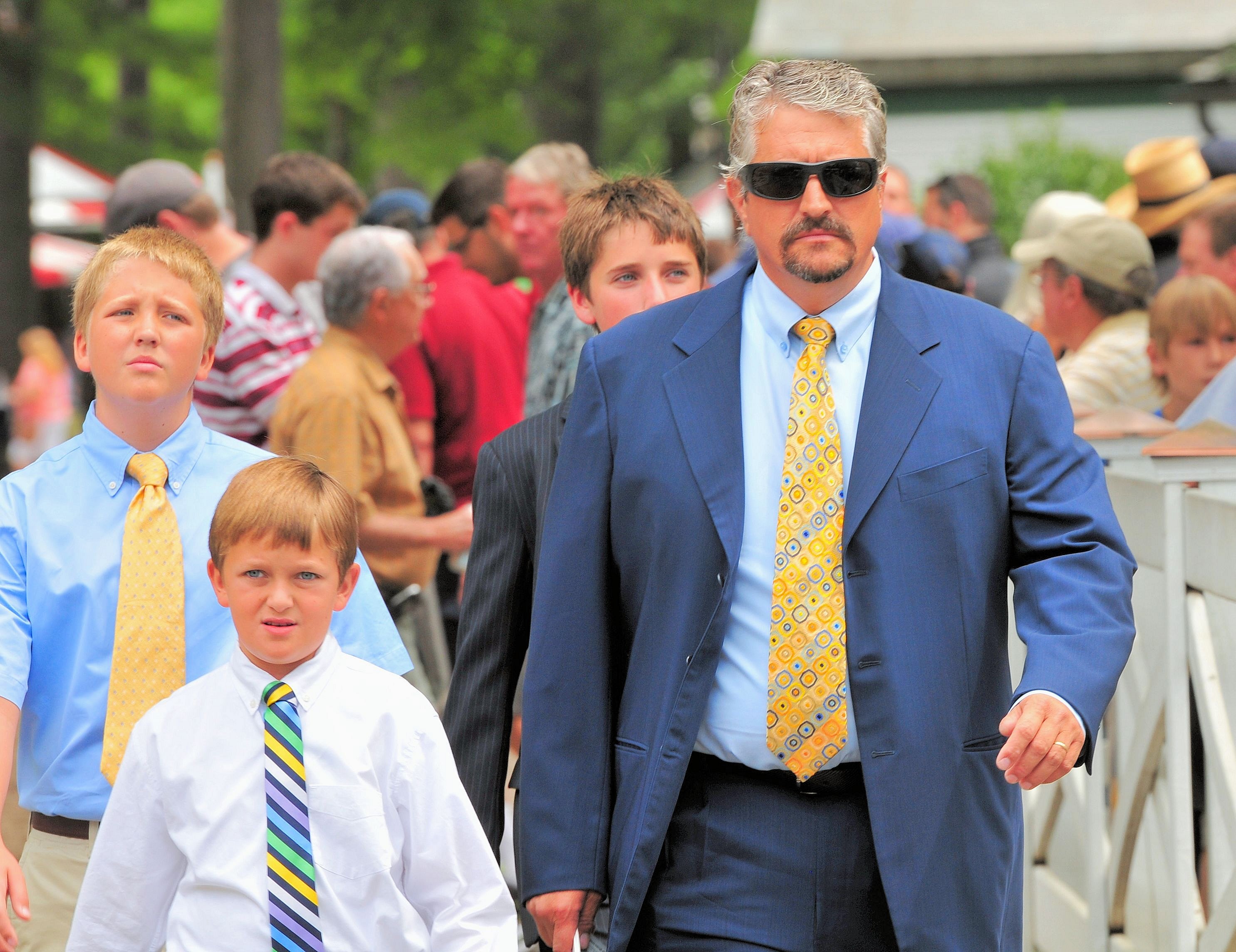 Steve Asmussen at Saratoga (Brien Bouyea)