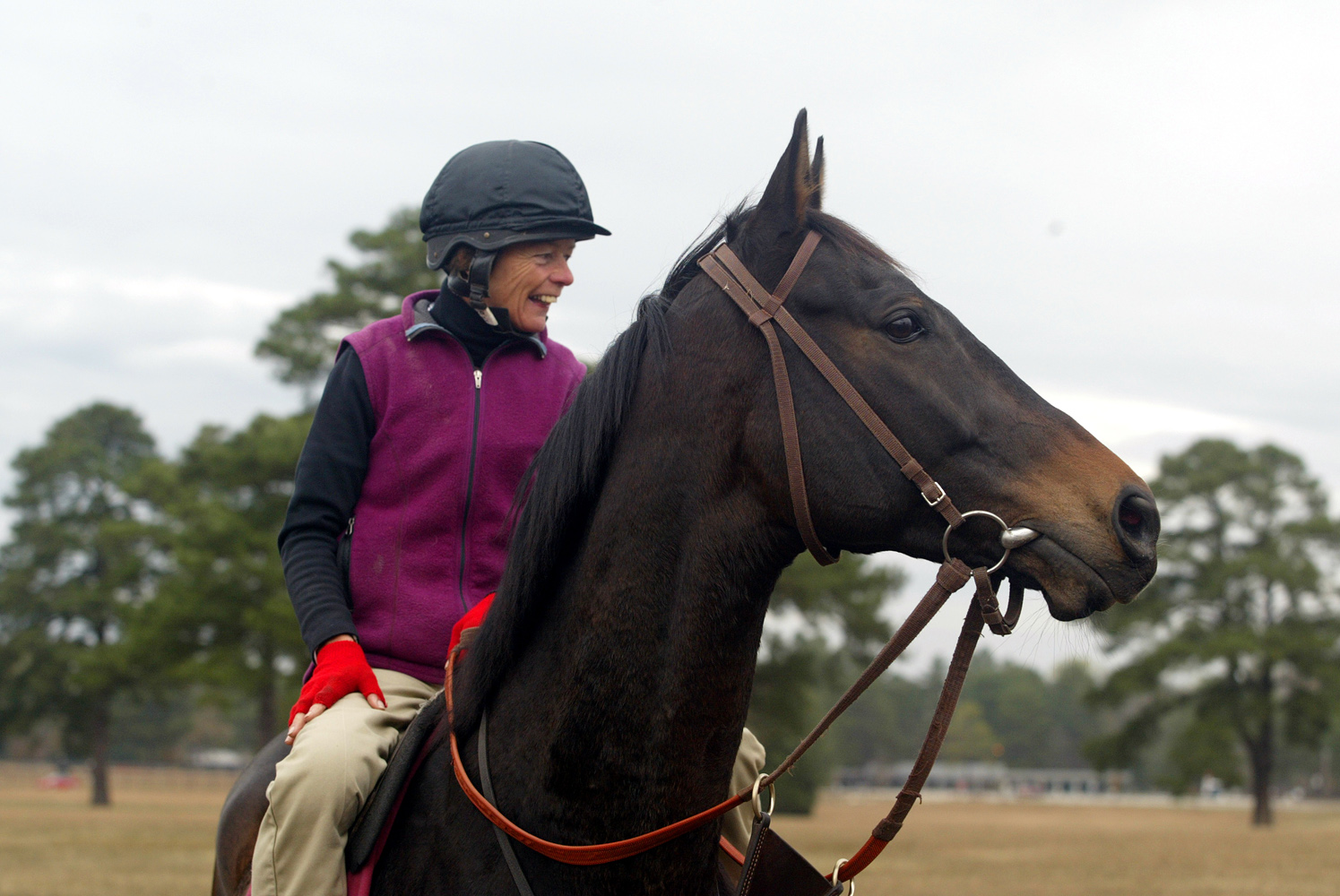 Janet Elliot and Flat Top, a two-time Eclipse Award Champion Steeplechaser (Tod Marks)