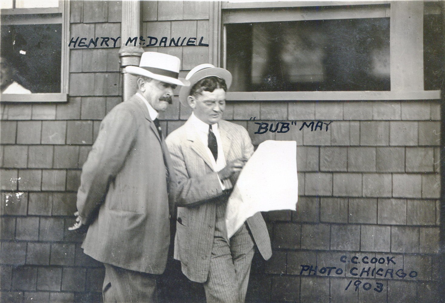 Henry McDaniel and "Bub" May in Chicago, 1903 (C. C. Cook/Museum Collection)