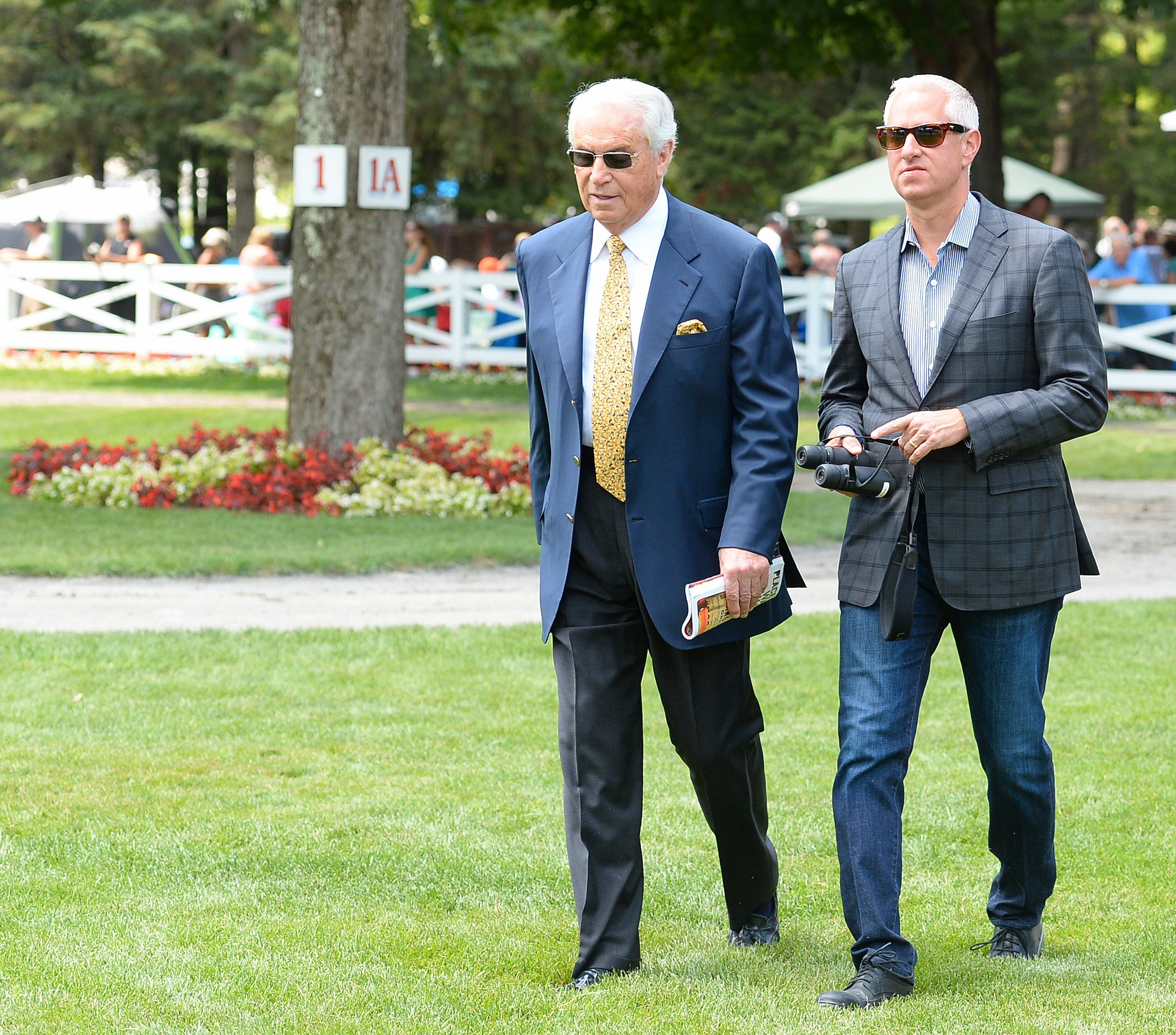 Todd Pletcher and D. Wayne Lukas at Saratoga Race Course, 2014 (NYRA)